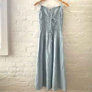 Sim & Sam | Dresses | S Sim Sam Beige Linen Classic Midi Shirt Dress Long  Sleeve Nwt New | Poshmark
